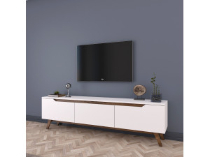 Digi" wooden TV stand - 180 x 35 x 48 cm - Brown 2