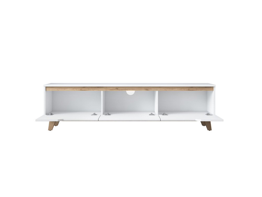 Digi" wooden TV stand - 180 x 35 x 48 cm - Beige