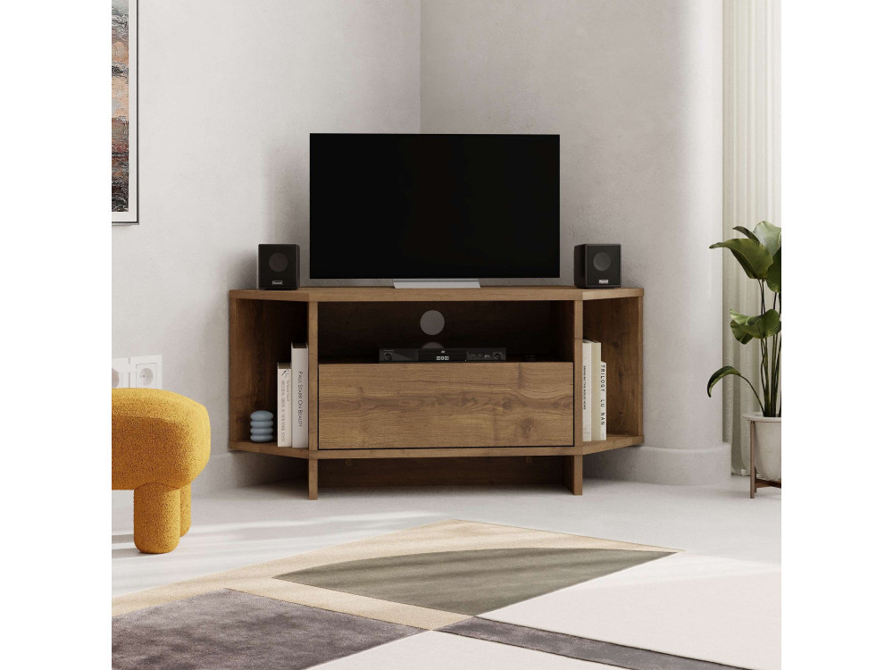 Viva" wooden TV stand - 95 x 35 x 45 cm - Brown