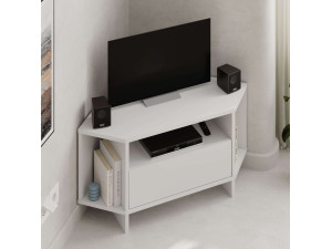 Viva" wooden TV stand - 95 x 35 x 45 cm - White 2