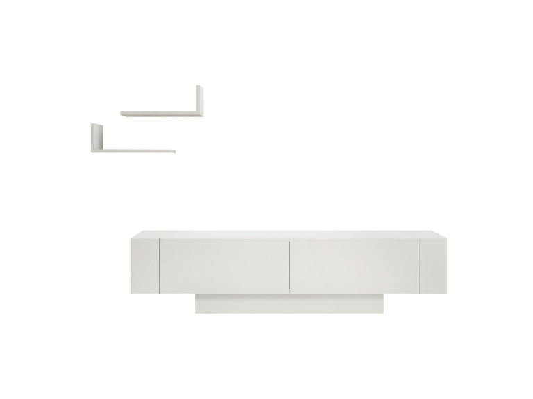 Matera" wooden TV stand - 150 x 31 x 41 cm - White