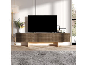 Hege" wooden TV stand - 180 x 30 x 44 cm - Brown 2
