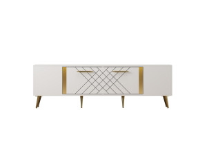 Detas" wooden TV stand - 150 x 35 x 48 cm - Gold