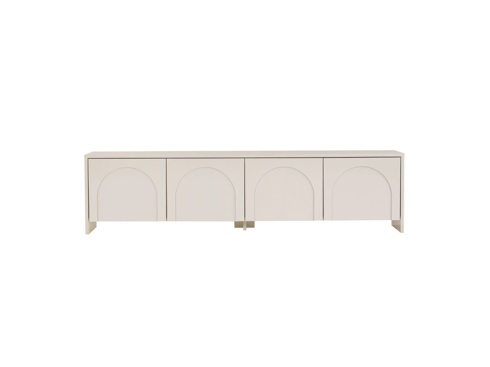 Aurelia" wooden TV stand - 180 x 32 x 45 cm - Cream