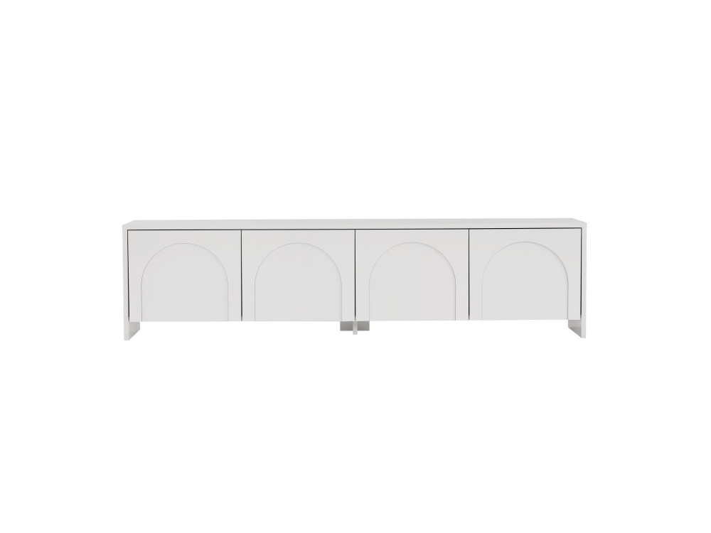 Aurelia" wooden TV stand - 180 x 32 x 45 cm - White