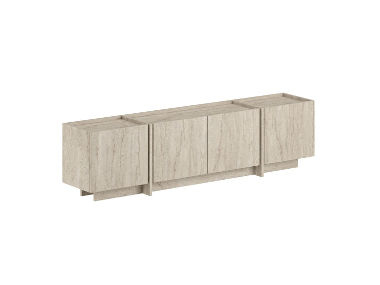 Lowen" wooden TV stand - 180 x 35 x 46 cm - Travertine