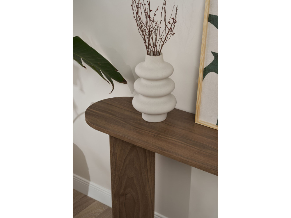Sira" wooden console - 150 x 35 x 75 cm - Walnut