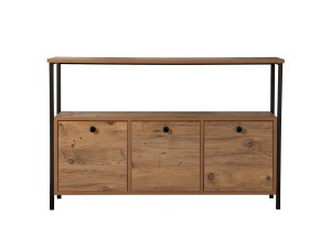 Solace" wooden console - 120 x 29 x 77 cm - Black Atlantic Pine