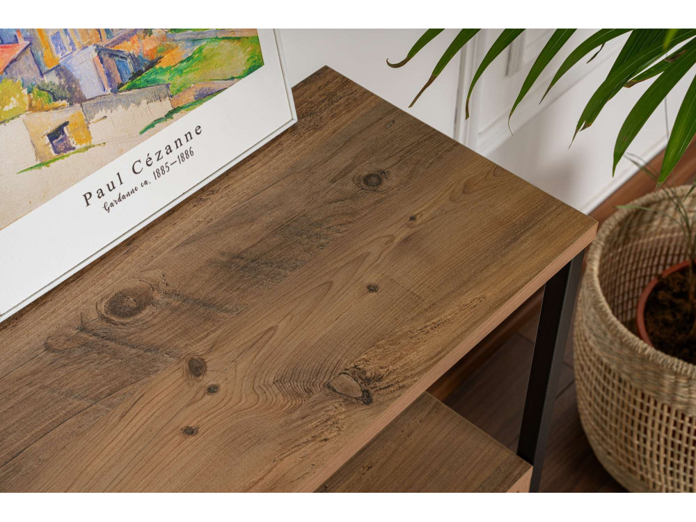 Solace" wooden console - 120 x 29 x 77 cm - Black Atlantic Pine