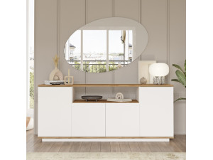 FR15" wooden sideboard - 180 x 44 x 75 cm - Atlantic Pine White 2