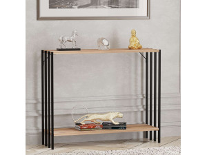 Verona" wooden console - 90 x 26 x 74 cm - Atlantic black pine 2