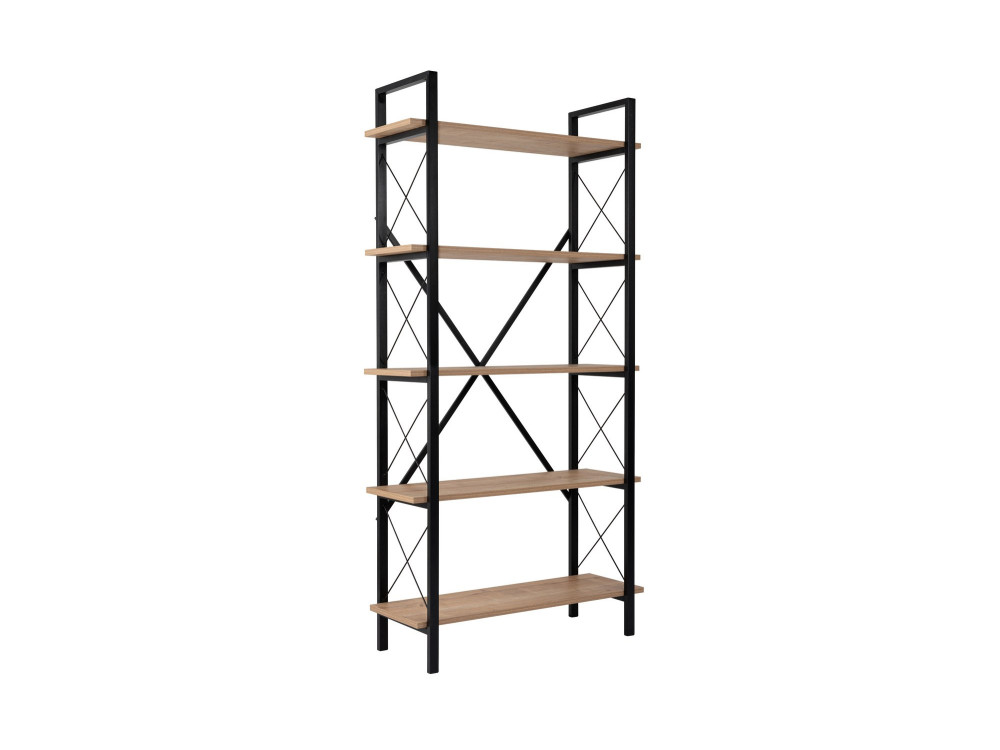 Elysian" wooden bookcase - 90 x 33 x 180 cm - BlackOak