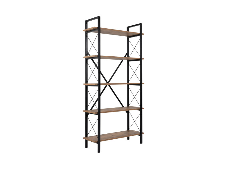 Elysian" wooden bookcase - 90 x 33 x 180 cm - Atlantic PineBlack
