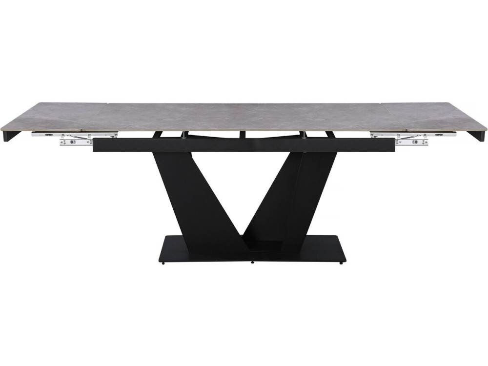 Nova" extendable ceramic dining table - 160/240 cm - 6 to 10 people - Marble grey