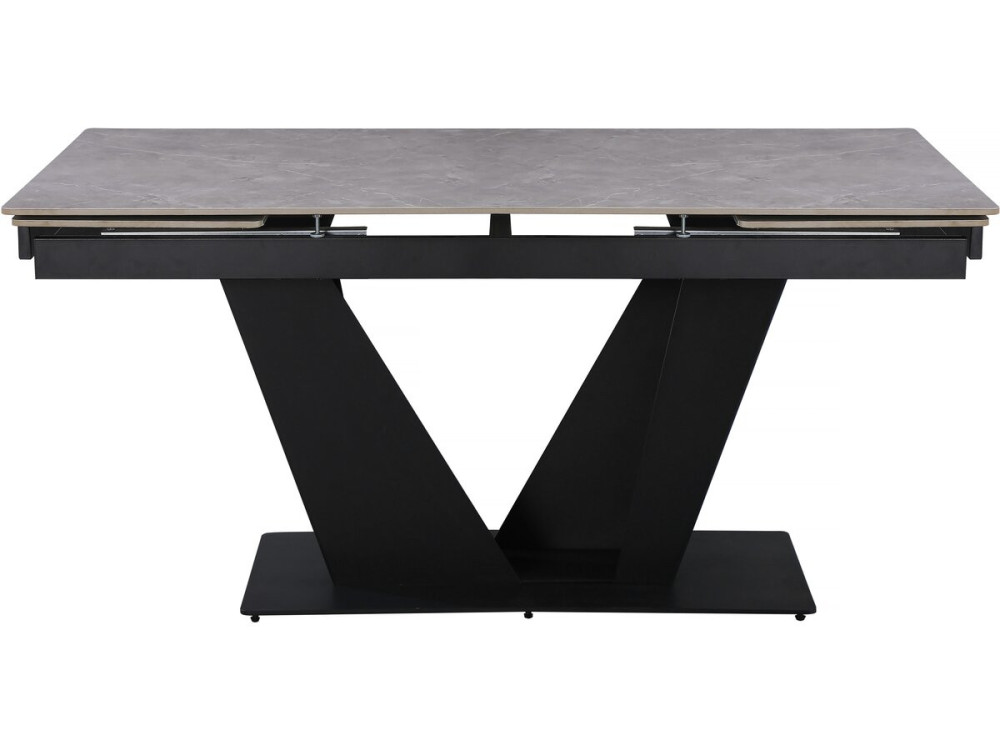 Nova" extendable ceramic dining table - 160/240 cm - 6 to 10 people - Marble grey