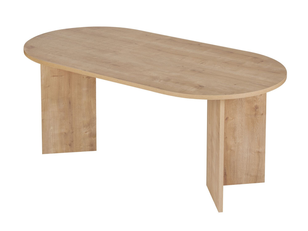 Sablin" wooden dining table 180 x 90 x 75 cm - Sapphire oak