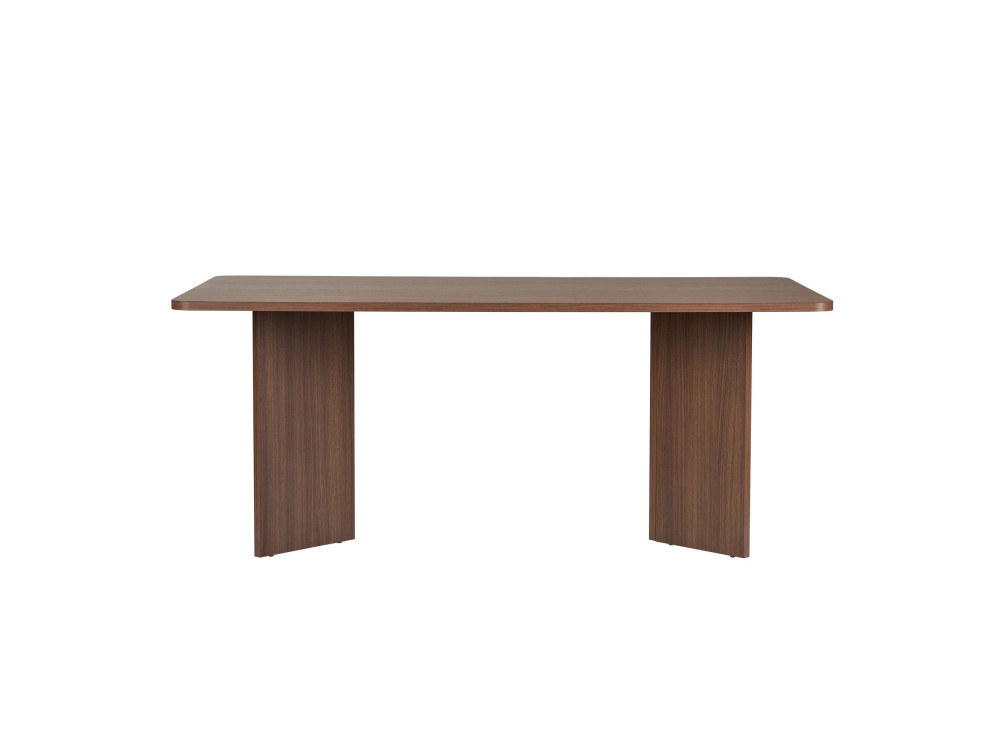Linza" wooden dining table 180 x 90 x 75 cm - Walnut
