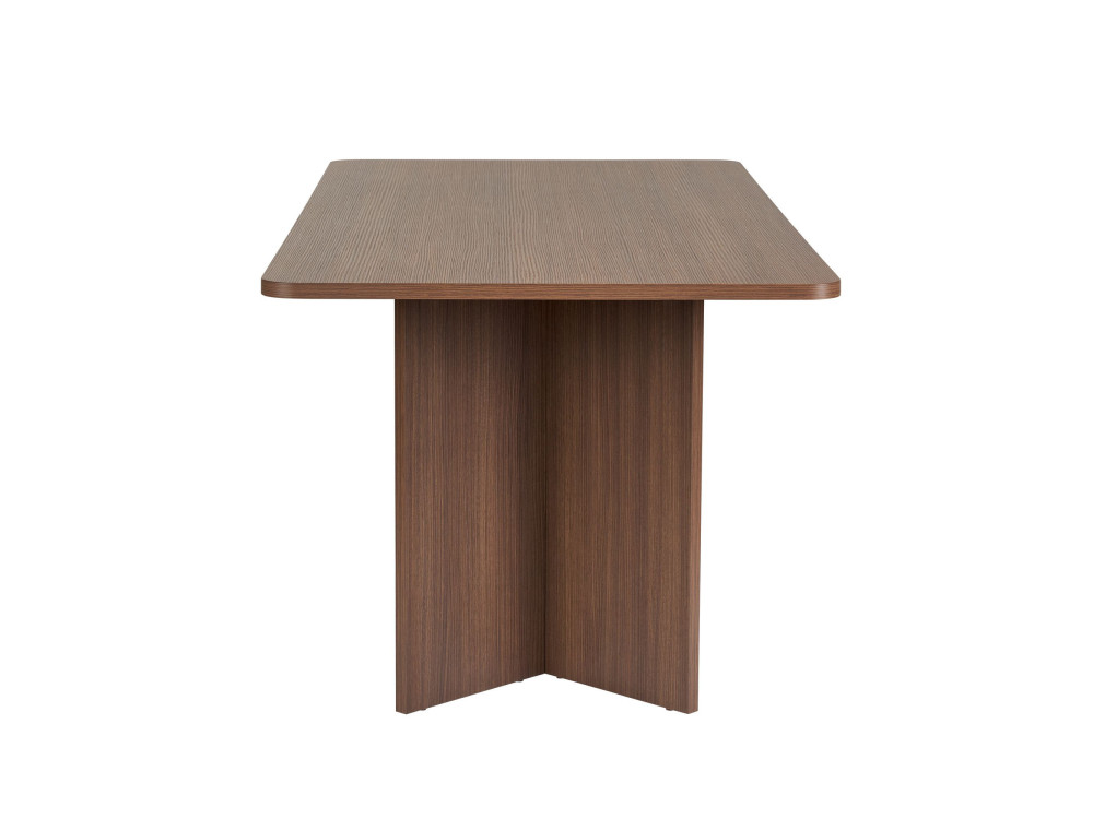 Linza" wooden dining table 180 x 90 x 75 cm - Walnut