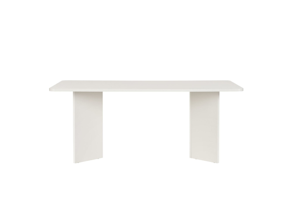 Linza" wooden dining table 180 x 90 x 75 cm - Wood white