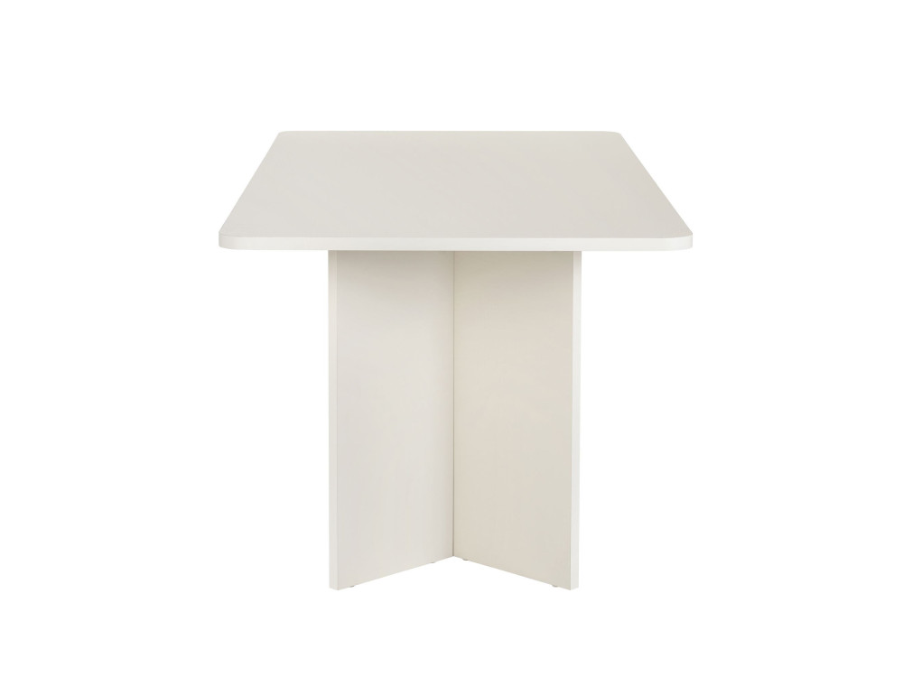 Linza" wooden dining table 180 x 90 x 75 cm - Wood white