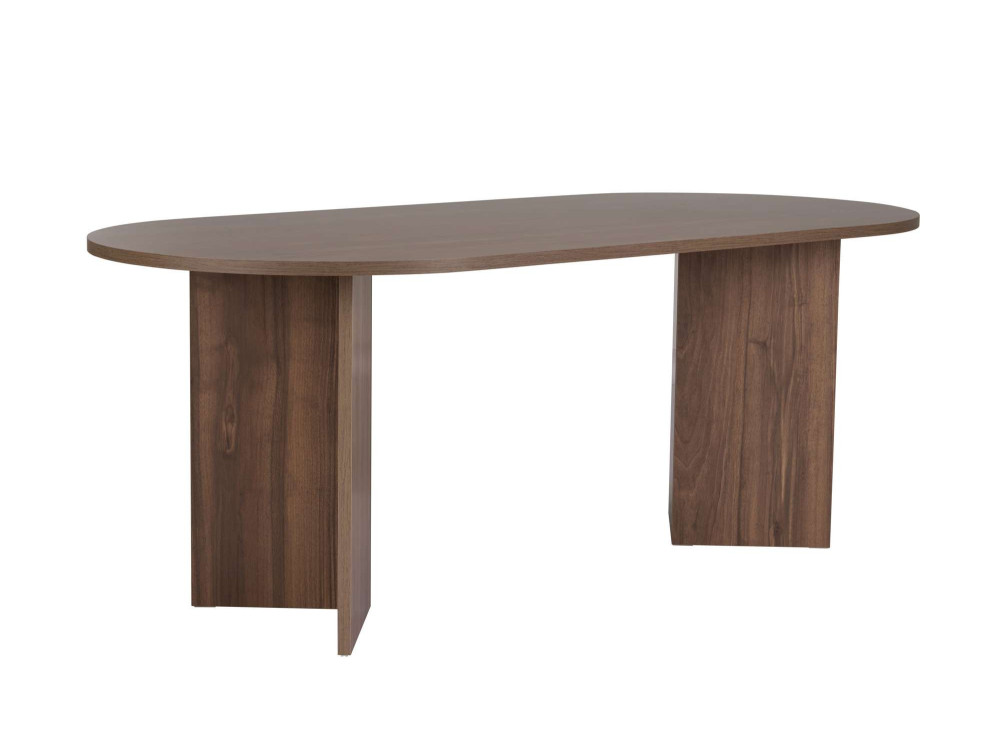 Sabella" wooden dining table 200 x 90 x 75 cm - Walnut
