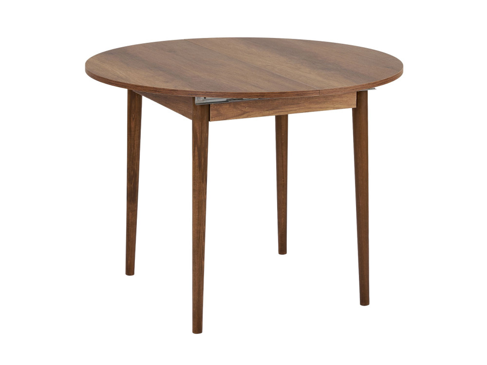 Viona" extendable wooden dining table 100 x 100 x 75 cm - Barok Walnut