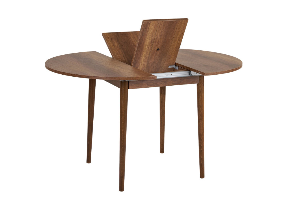 Viona" extendable wooden dining table 100 x 100 x 75 cm - Barok Walnut