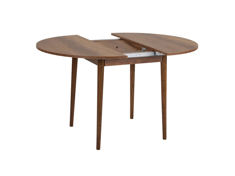 Viona" extendable wooden dining table 100 x 100 x 75 cm - Barok Walnut