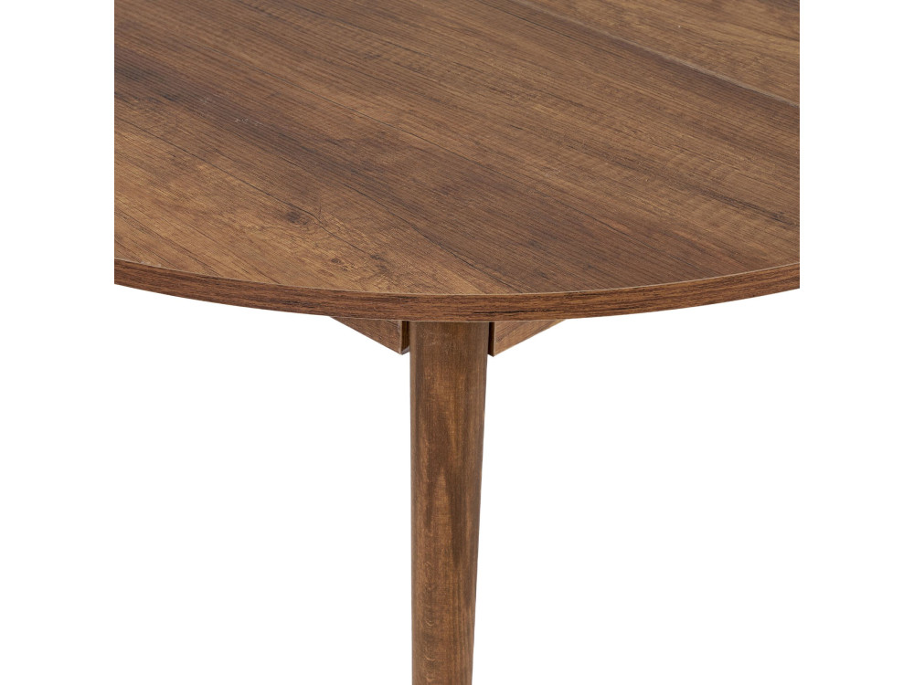 Viona" extendable wooden dining table 100 x 100 x 75 cm - Barok Walnut
