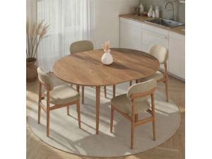 Viona" extendable wooden dining table 100 x 100 x 75 cm - Le chêne de Kafka 2