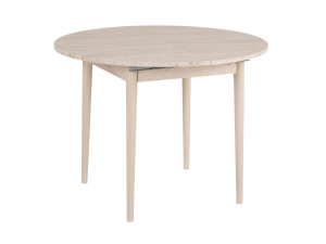 Viona" extendable wooden dining table 100 x 100 x 75 cm - Travertine