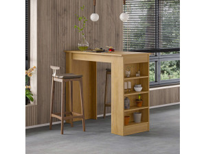 Swallow" wooden bar table 117 x 54 x 101.8 cm - Sapphire oak 2
