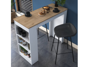 Juan" wooden dining table - 120 x 50 x 100 cm - Brown 2