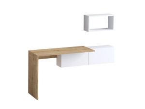 Tiff" wooden desk - 145 x 45 x 74 cm - White oak