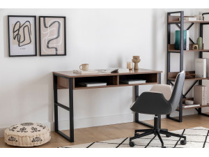 Nove" wooden desk - 120 x 60 x 75 cm - Walnut 2