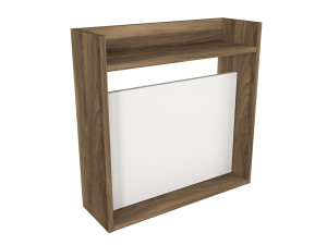 Laptop" wooden desk - 60 x 19 x 60 cm - White, Walnut