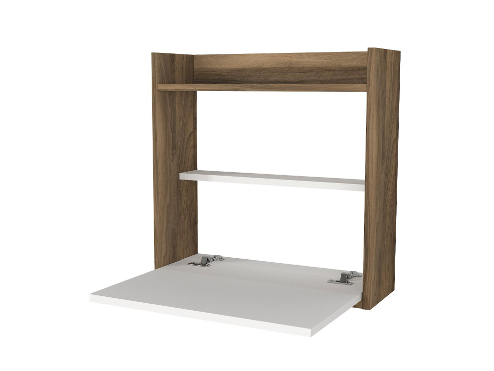 Laptop" wooden desk - 60 x 19 x 60 cm - White, Walnut