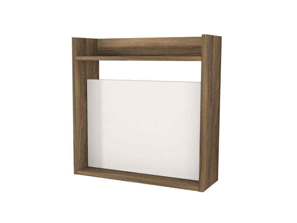 Laptop" wooden desk - 60 x 19 x 60 cm - White, Walnut