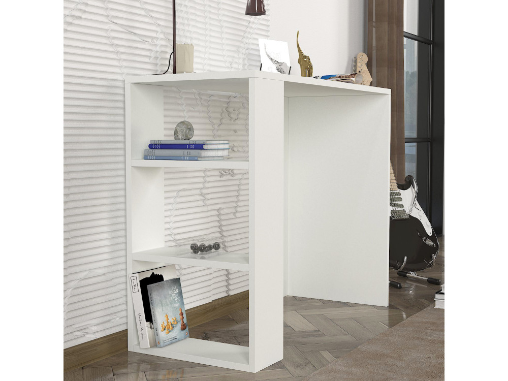 Netenya" wooden desk - 90 x 40 x 74 cm - White