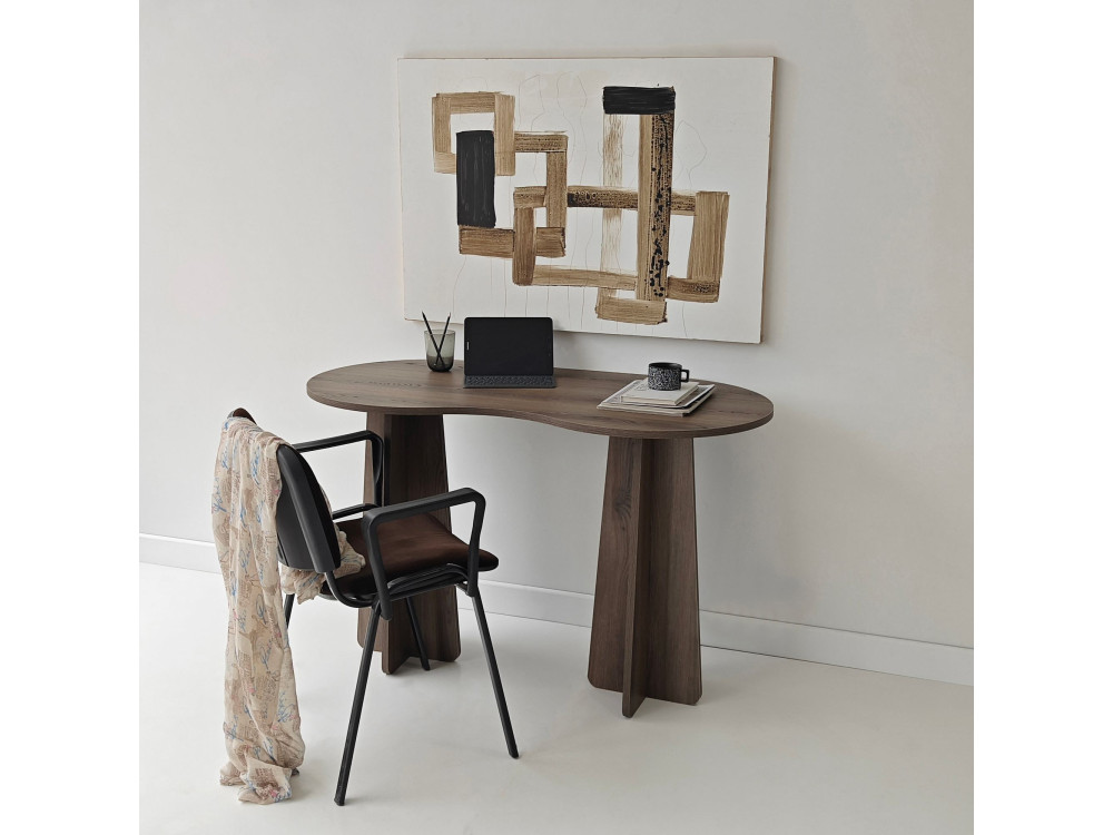 infinite" wooden desk 120 x 60 x 75 cm - Walnut