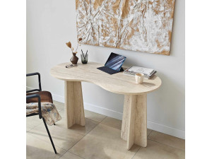infinite" wooden desk 120 x 60 x 75 cm - Travertine 2