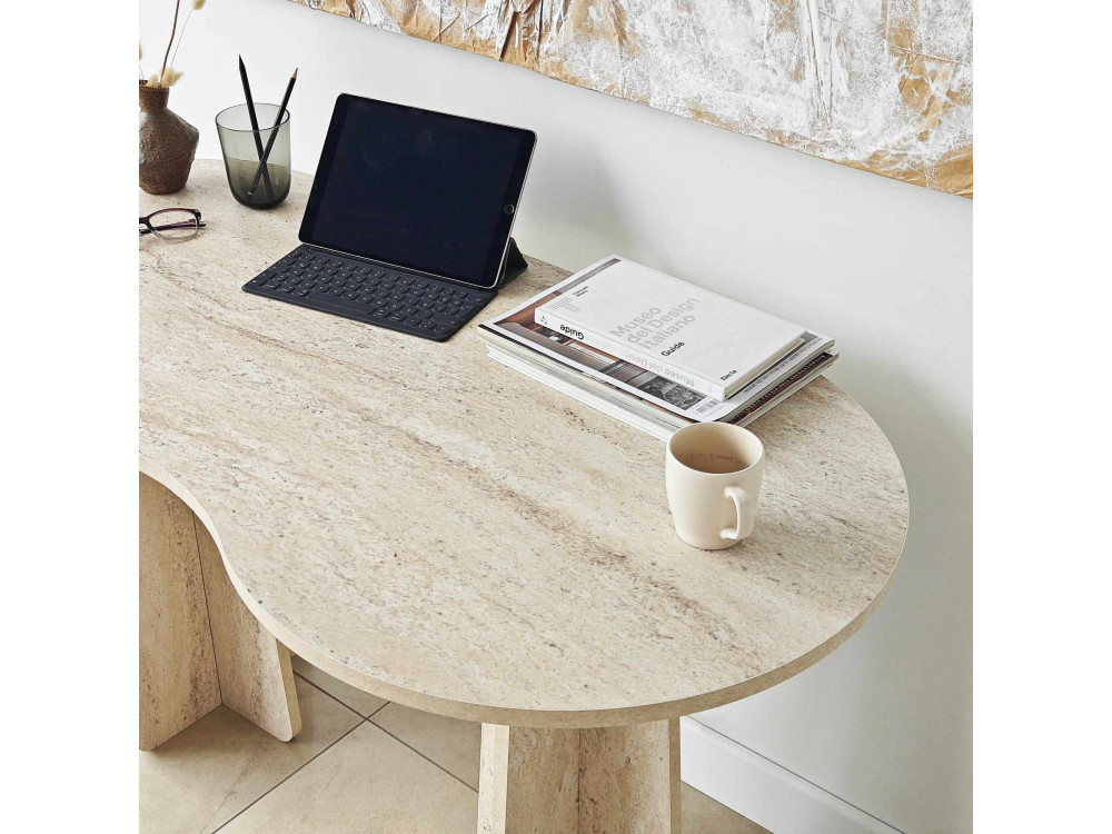 infinite" wooden desk 120 x 60 x 75 cm - Travertine