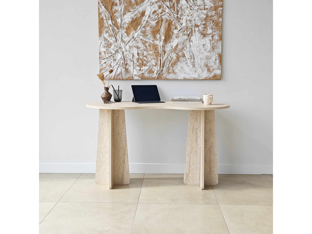 infinite" wooden desk 120 x 60 x 75 cm - Travertine