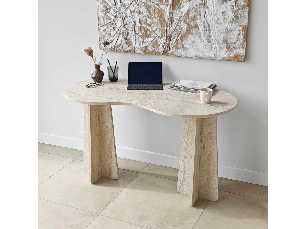 infinite" wooden desk 120 x 60 x 75 cm - Travertine
