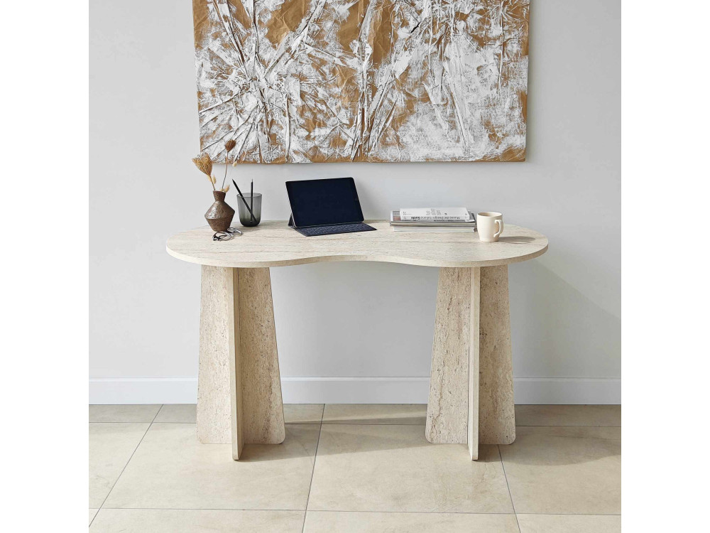 infinite" wooden desk 120 x 60 x 75 cm - Travertine