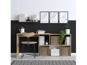 Blake" wooden desk 74 x 45 x 145 cm - Oak 2