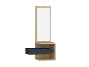Stella" wooden hall cabinet - 49 x 31 x 90 cm - Oak-Anthracite