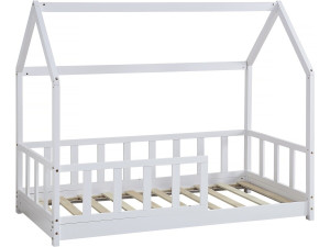 Charlotte wooden cabin bed - White - 80 x 160 cm