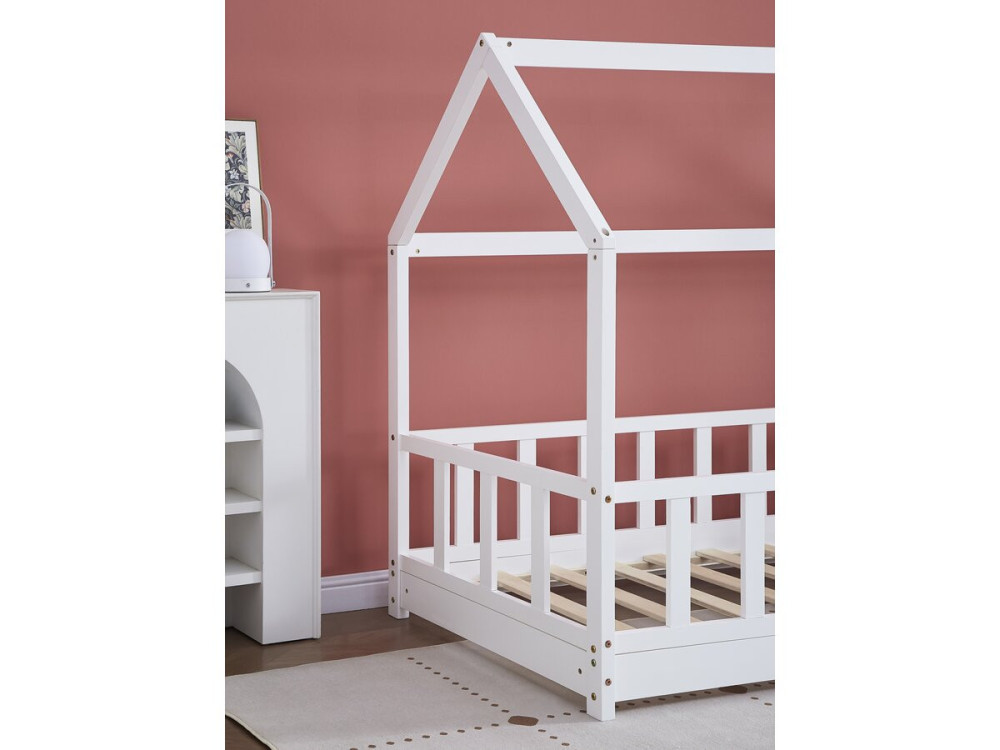 Charlotte wooden cabin bed - White - 80 x 160 cm