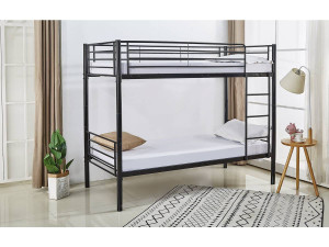 Bunk bed  "ADAM" - 200 x 97,5 x 165 cm - Metal - Black 2